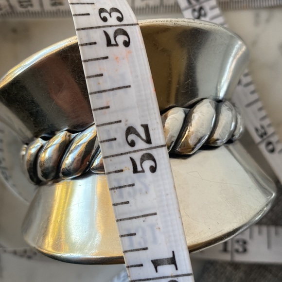 925 Silver Cuff Bracelet Classic Wide Cuff - Picture 5 of 7